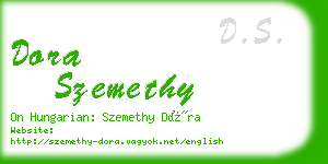 dora szemethy business card